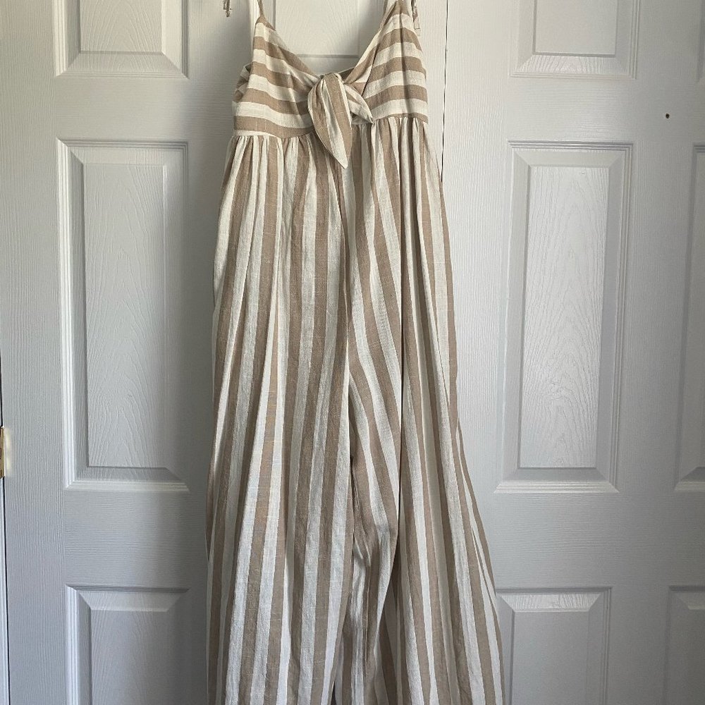 Urban Outfitters cropped, striped wide-leg jumpsuit